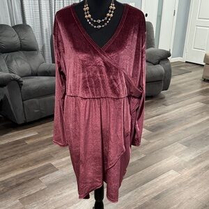 serra ladies pleated wrap dress | Dresses | Serra Womens Metallic Silver Long Sleeve Vneck Size M Nwt Ebay